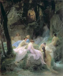Nymfer som lyssnar till Orfeus sånger, 1853